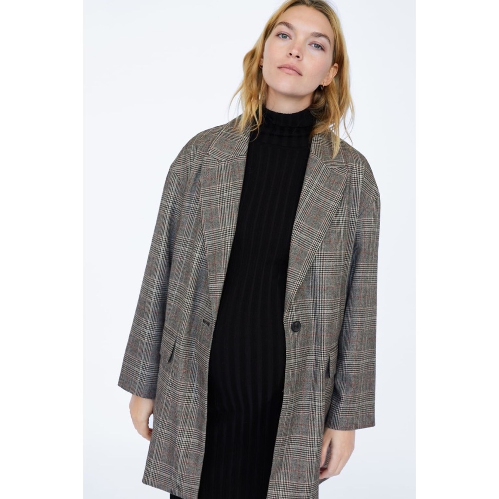 ZARA Oversized Plaid Blazer | Size Small | Ref. 2753/240